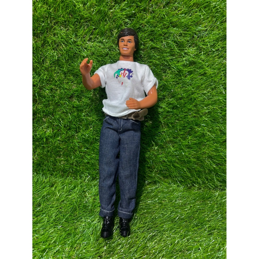 Vintage 1983 Mattel Ken Doll Handyman Graphic Tee Denim Jeans Malaysia 1968 Body
